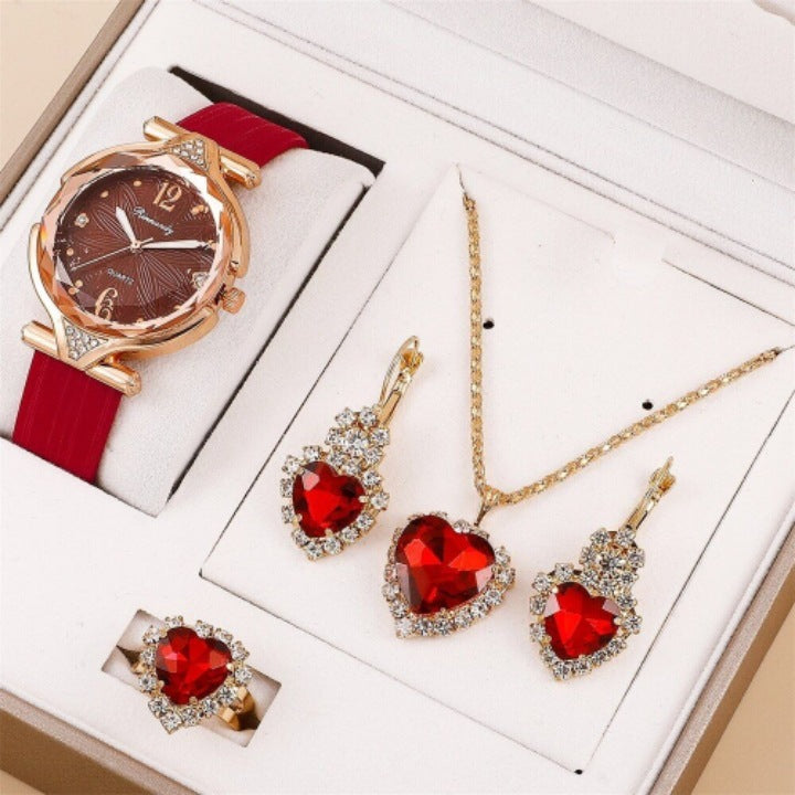 Elegant Diamond Watch Set – 4-delad samling