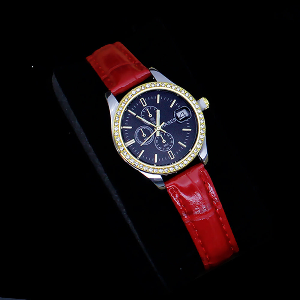 Lyxiga fyrkantiga smycken Watch Set – 5-delad elegans