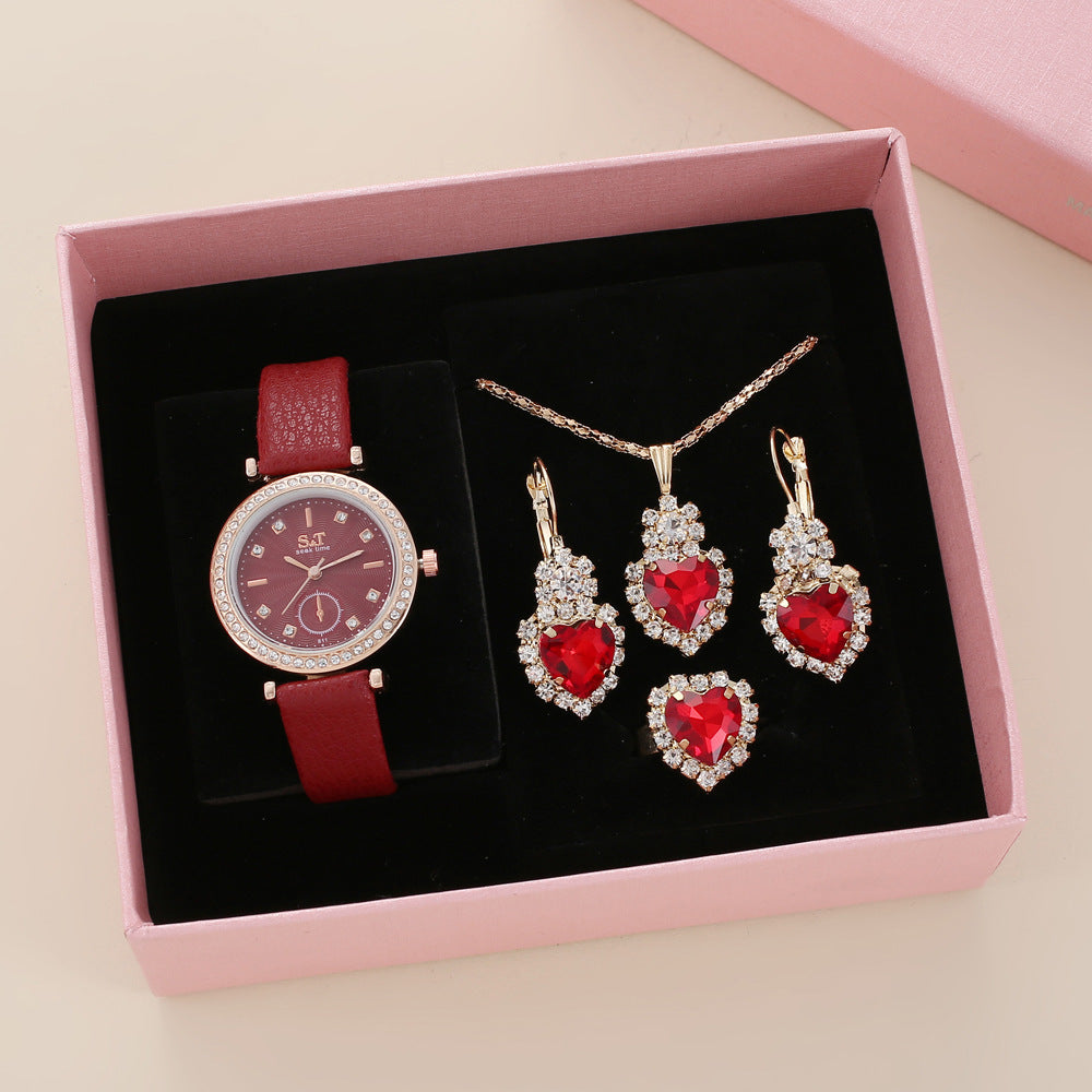 Elegant Diamond Watch Set – 4-delad samling